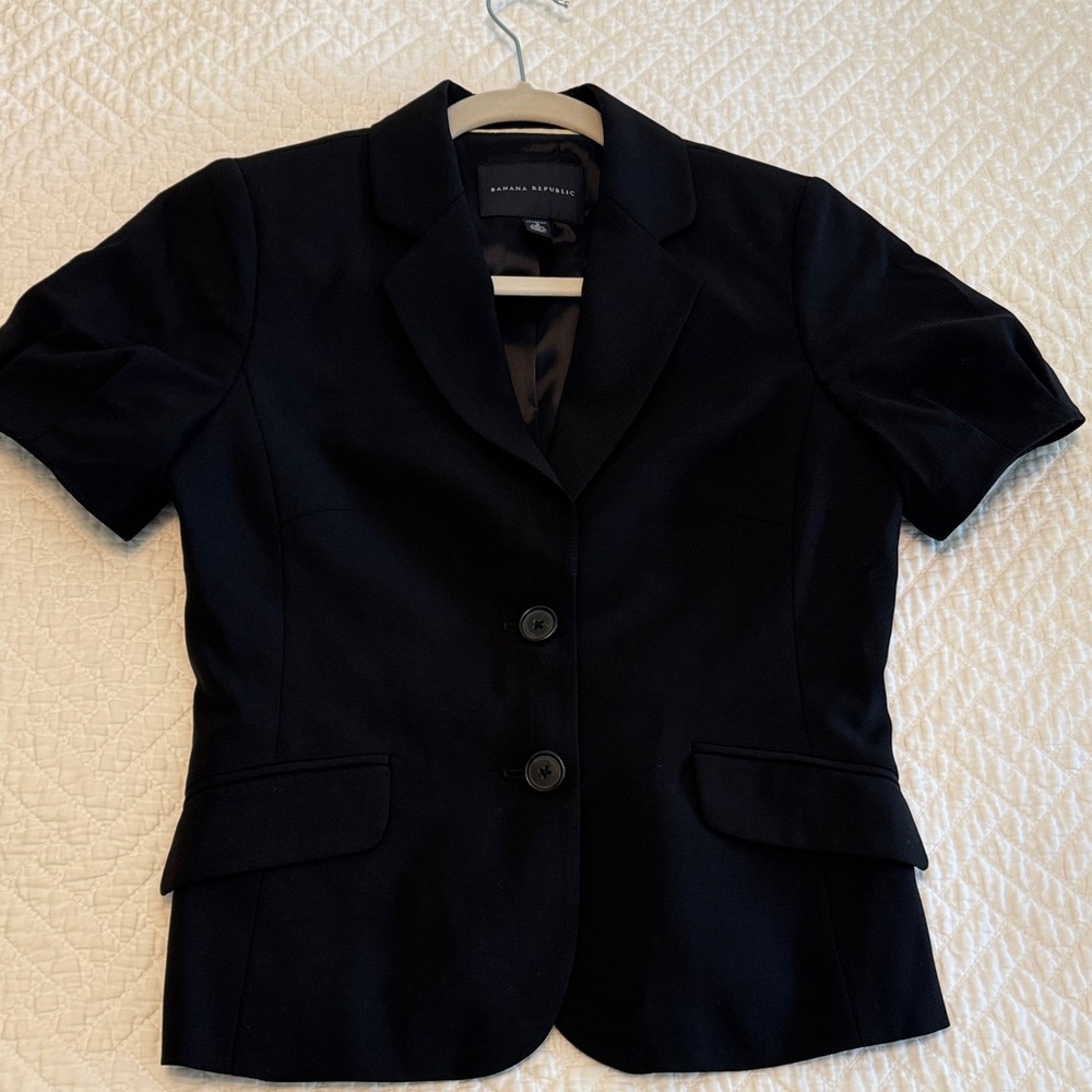 Banana Republic Black Short Sleeve Suit